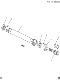 22845694-Propeller shaft (code AB1, RR7) (incl. 2-6)