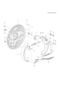 13381393-Plate assy-rr brake