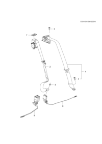 13267146-Retractor, rear seat belt (incl. 4)