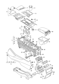 7618630456PS-Garnish, center console side (black)