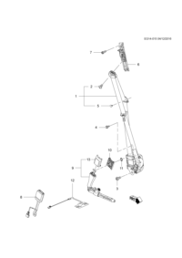 20915014-Retractor, front seat belt (incl. 2,5)