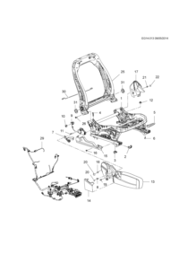13501064-Frame assy, fr cush (incl. 2,12)