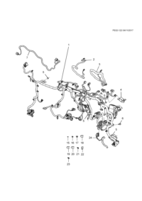 84142451-Wire, instrument panel (for front 20161212 use) (for front 2nd design see 84189334) (incl. 2, 3, 7, 