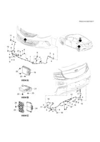 23339715-Harness, forward warning sensor