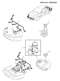 92165895-Harness, forward warning sensor