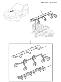 12596182-Harness, fuel injector (from?? /?? /?? Start) (including 2.3.4)