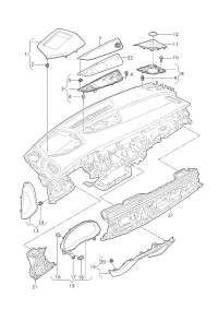 4M0857227-Bezel assy-speaker