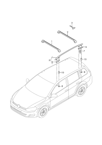 5G9860043C3Q7-Base assy-roof rack