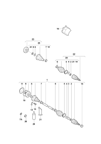 180407271AC-Swing shaft with cv joint