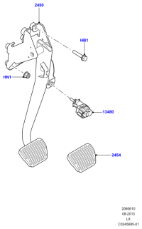 LR050524-Pedal & bracket assy