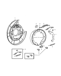 5191215AA-SHOE AND LINING PARKING BRAKE