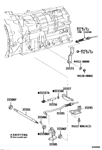 3550560040-LEVER SUB-ASSY, MANUAL VALVE