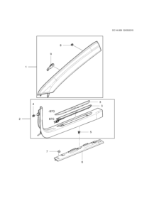 84041156-Garnish assy-w/shld (A: lower strut SGM) (incl. 8,9)