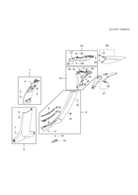 84149769-Garnish, center pillar (for upper B pillar) (incl. 2-4)
