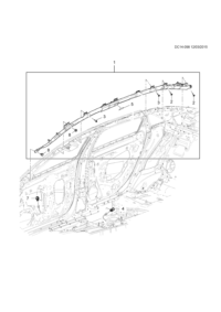84052456-Airbag assy-roof rail front & rr (incl. 2,3,5,5,8)