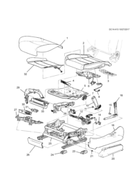 84008964-Fan, front seat cushion ventilation