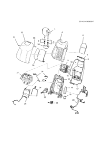 84301092-Frame, front seat back (with memory & UBA)