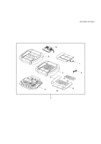 84047646-Bracket (adjustable frame) (7 parts), rear seat
