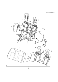 23406890-Bracket, rr seat