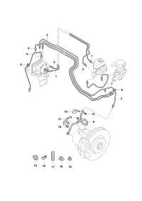 5QJ614740B-Tube, from master cylinder to hydraulic unit