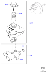 LR033338-Master cylinder assy