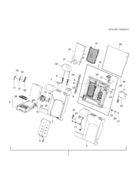 26685938-Pad, rear seat back (incl. 2-19,22-35,37)