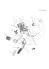 23316219-Retainer, brake pedal rod