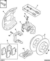 4246W9-Disc kit -2 piece rr brake