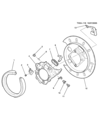15817020-Kit, parking brake shoe repair (incl 1-3) (AC-DELCO #171-0992)