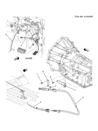 20787608-Cable, a/t shift upr