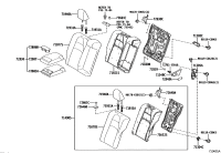 7130502400-Hinge sub-assy, rear center seat back