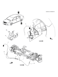 13268804-Bracket, parking brake lever