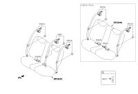 898200U000RY-BELT ASSY-REAR SEAT,RH