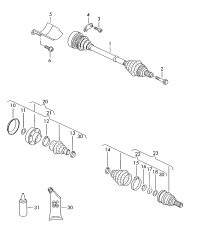 1K0407271KE-Swing shaft with cv joint