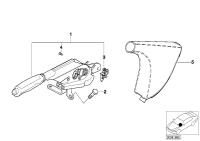 34411164489-Hand brake lever leather