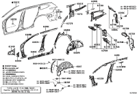 610330E070-Pillar sub-assy no.2, inner rh