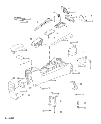 10475816-Box assy-center console fr