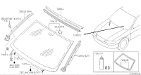 727522Y000-MOULDING-WINDSHIELD UPPER,CENTER