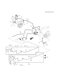 84059654-Hose, rr. brake (new part run 125)