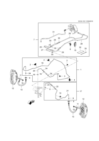 84156750-Pipe, brake pressu g (incl. 6, 15, 25-33)