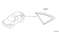 833001CA0A-GLASS ASSY-SIDE WINDOW,RH