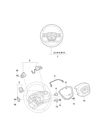 4KG419091QPJ-Multi function sport steering wheel (leather)