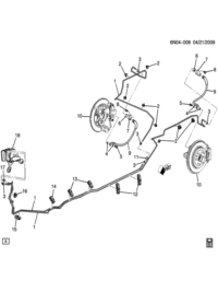 20842853-Hose, brake (w/shield & end) (ACDELCO #176-1668)