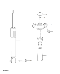 10706791-Damper, rear suspension