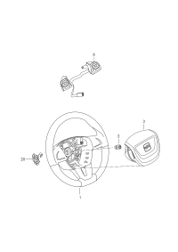 5P0419091BEJVQ-Multi function steering wheel