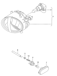 6J0941701A-Halogen fog lamp