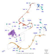 FR3Z2A635M-Rh/cable assy-parking brake