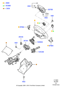 8T4Z13K359AA-Switch assy-direction indicator
