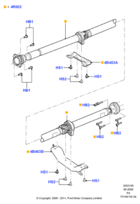 8A8Z4R602B-Shaft assy-drive