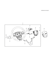 13307017-Steering wheel (incl 2-8)